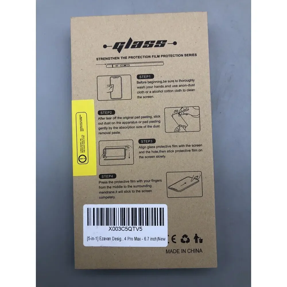 For iPhone 14 Pro Max Tempered Glass Screen Camera Protector & 1 Clear Case READ